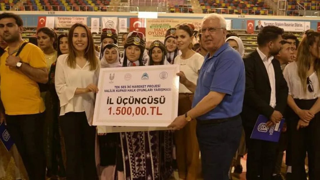 Şair Nabi Anadolu Lisesi Halk Oyunları Yarışmasında 3. Oldu