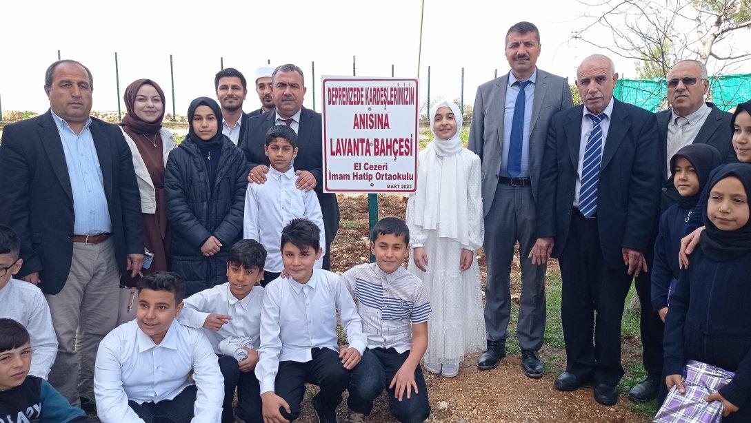 El Cezeri İmam Hatip Ortaokulu Hatıra Lavanta Bahçesi Oluşturdu